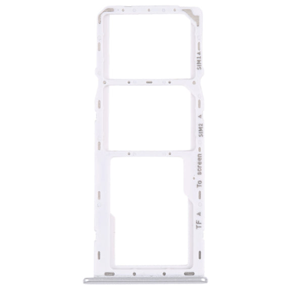 For Samsung Galaxy M42 5G SM-A436B Original SIM Card Tray + SIM Card Tray + Micro SD card tray (Silver)