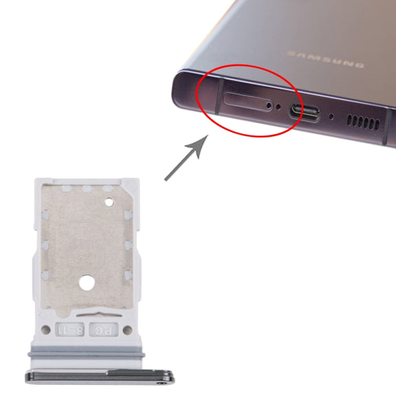 For Samsung Galaxy S23 Ultra SM-S918B Original SIM Card Tray + SIM Card Tray(Black)
