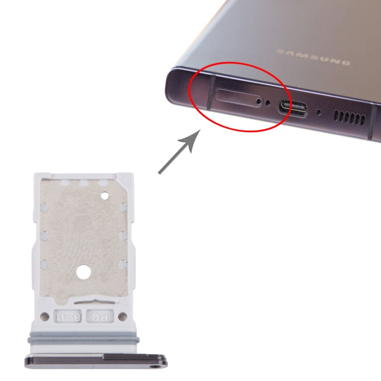For Samsung Galaxy S23 Ultra SM-S918B Original SIM Card Tray + SIM Card Tray(Purple)