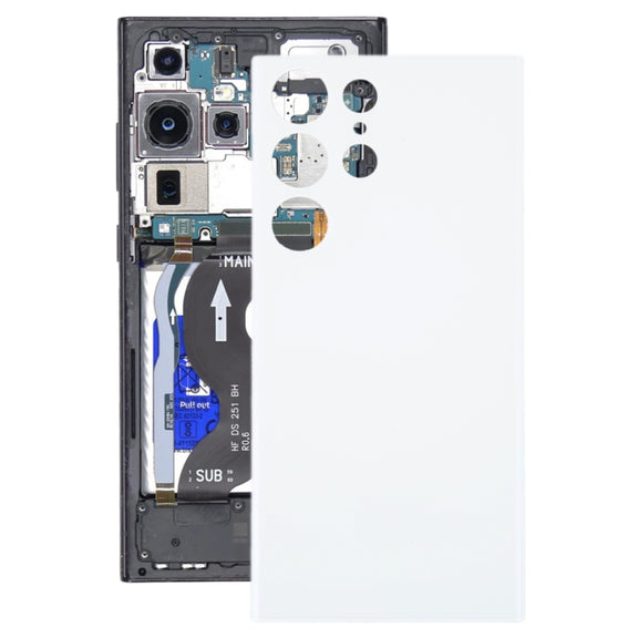 For Samsung Galaxy S23 Ultra 5G SM-S918B OEM Battery Back Cover(White)