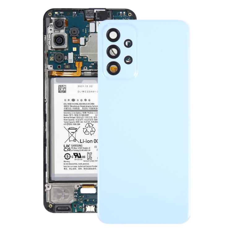 For Samsung Galaxy A23 5G SM-A236A Original Battery Back Cover with Camera Lens Cover(Blue)