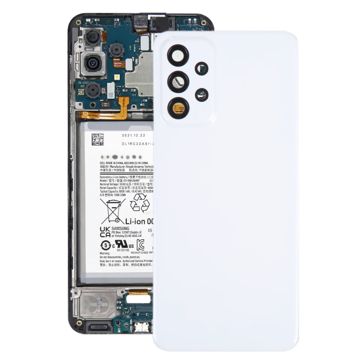 For Samsung Galaxy A23 5G SM-A236A Original Battery Back Cover with Camera Lens Cover(White)