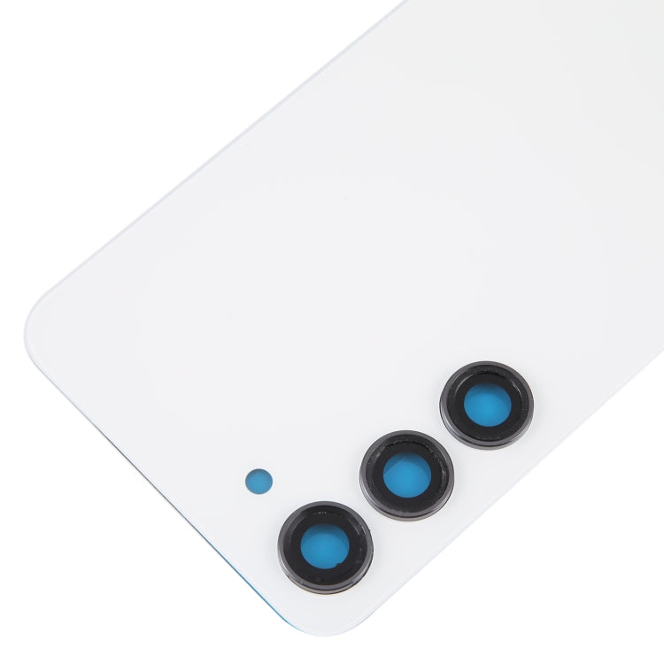For Samsung Galaxy S23 SM-S911B OEM Glass Battery Back Cover with Camera Lens Cover(White)