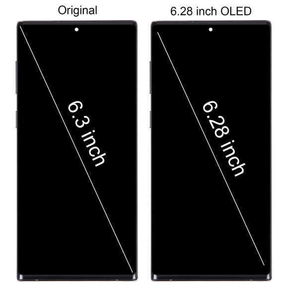 6.67 inch OLED LCD Screen For Samsung Galaxy Note10 SM-N970F Digitizer Full Assembly With Frame (Black)
