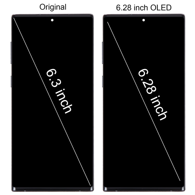 6.67 inch OLED LCD Screen For Samsung Galaxy Note10 SM-N970F Digitizer Full Assembly With Frame (Black)