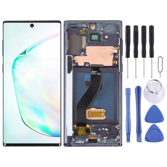 6.67 inch OLED LCD Screen For Samsung Galaxy Note10 SM-N970F Digitizer Full Assembly With Frame (Black)