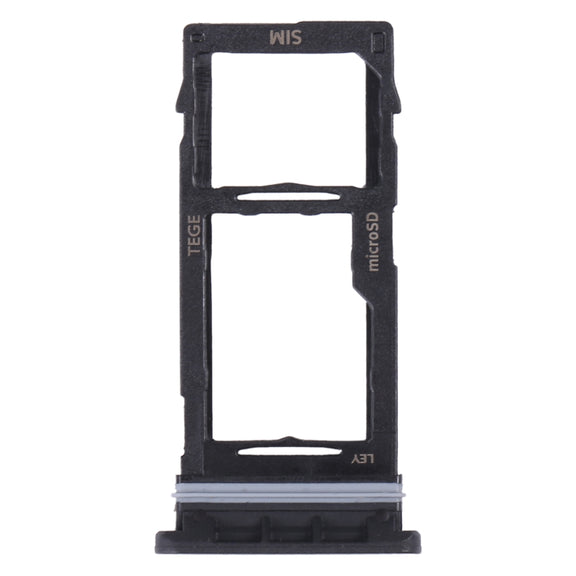 For Samsung Galaxy Tab Active3 8.0 SM-T570/T575 Original SIM Card Tray + Micro SD Card Tray (Black)