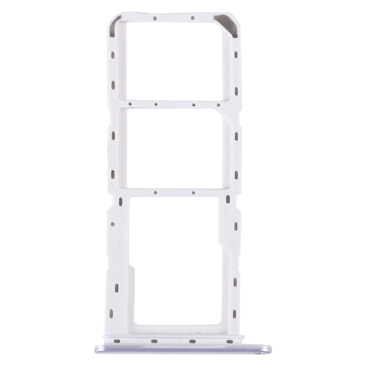 For Samsung Galaxy A14 4G SM-A145P Original SIM Card Tray + SIM Card Tray + Micro SD Card Tray (Silver)