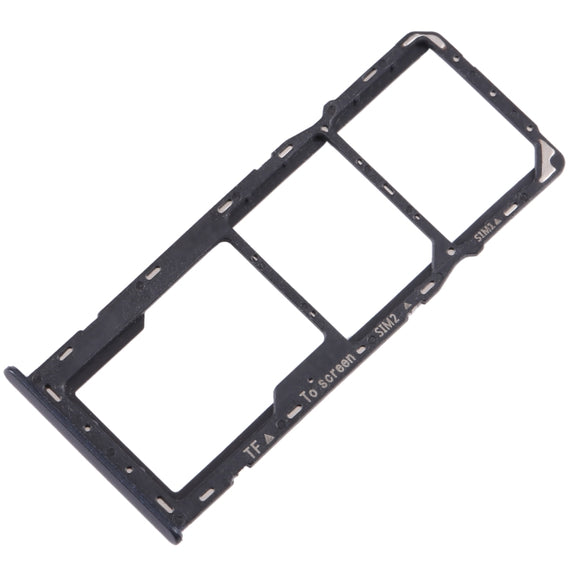 For Samsung Galaxy A22 5G SM-A226B Original SIM Card Tray + SIM Card Tray + Micro SD Card Tray (Black)