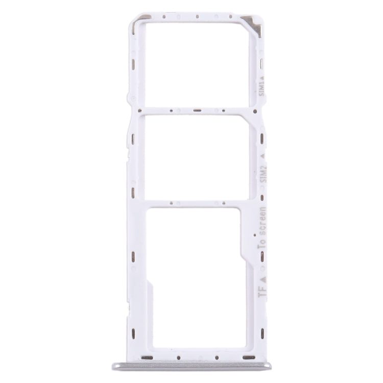 For Samsung Galaxy A22 5G SM-A226B Original SIM Card Tray + SIM Card Tray + Micro SD Card Tray (Silver)