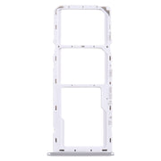 For Samsung Galaxy A22 5G SM-A226B Original SIM Card Tray + SIM Card Tray + Micro SD Card Tray (Silver)