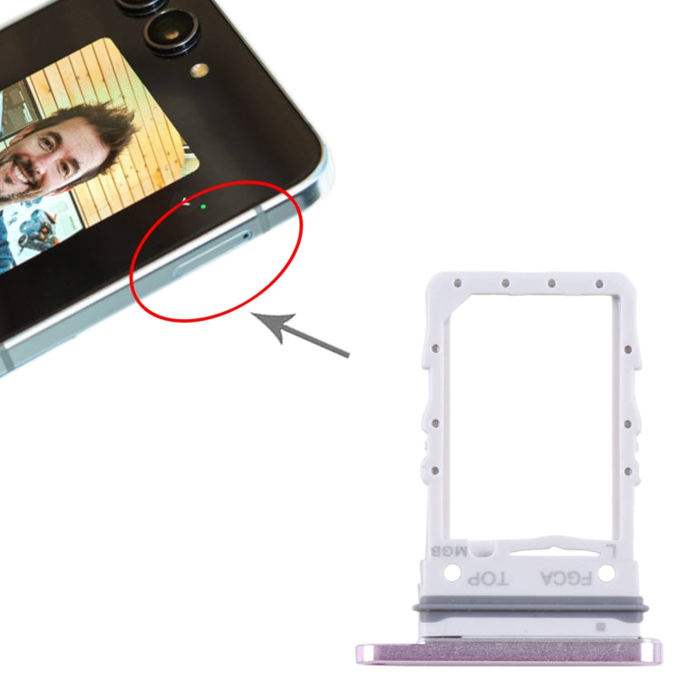 For Samsung Galaxy Z Flip5 SM-F731 Original SIM Card Tray (Purple)