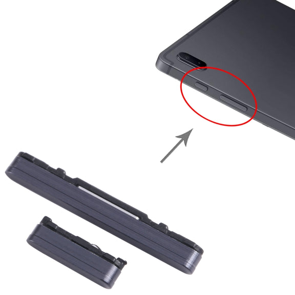 For Samsung Galaxy Tab S8+ SM-X800/X806/X806B/X806U/X806N/X808 1set Original Power Button + Volume Control Button (Black)