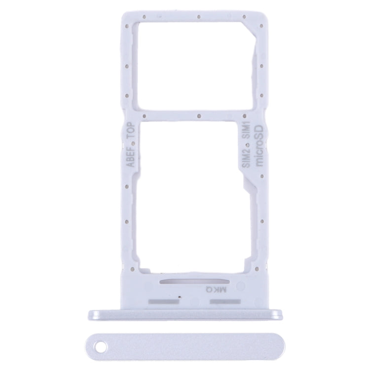 For Samsung Galaxy A25 5G SM-A256B Original SIM Card Tray + SIM Card Tray / Micro SD Card Tray (Silver)
