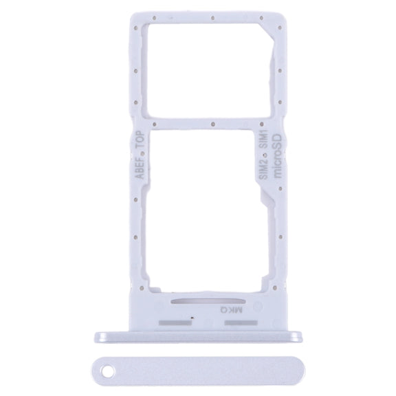 For Samsung Galaxy A25 5G SM-A256B Original SIM Card Tray + SIM Card Tray / Micro SD Card Tray (Silver)