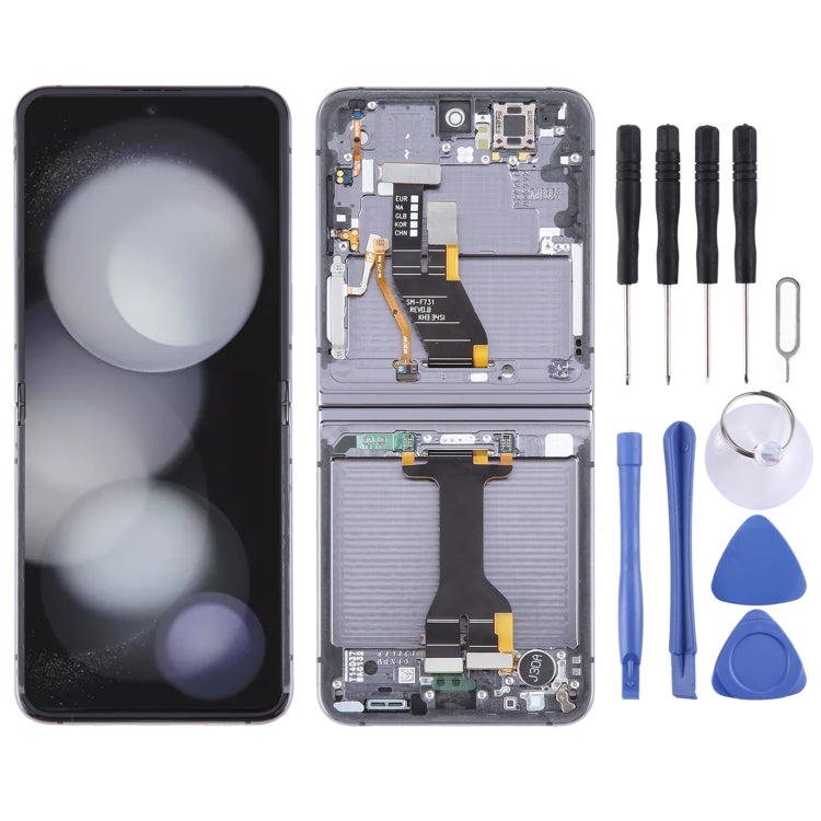 For Samsung Galaxy Z Flip5 SM-F731 Original LCD Screen Digitizer Full Assembly with Frame (Black)