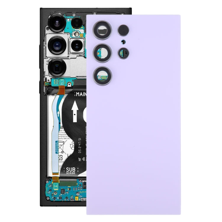 For Samsung Galaxy S24 Ultra SM-S928B OEM Battery Back Cover with Camera Lens Cover(Light Purple)