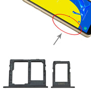 For Samsung Galaxy J4 2018 SM-J400 SIM Card Tray + SIM + Micro SD Card Tray (Black)