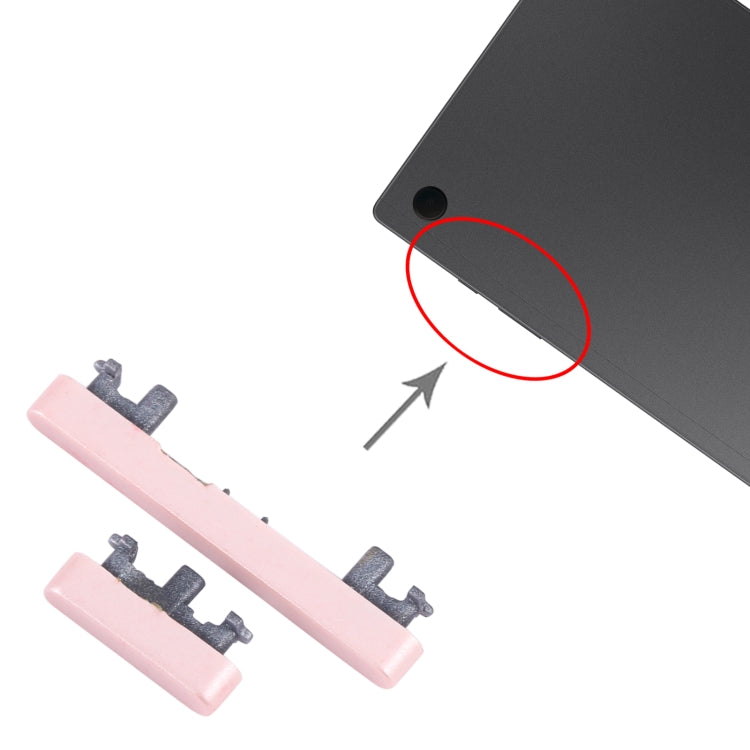 For Samsung Galaxy Tab A8 10.5 2021 SM-X200/X205 Original Power Button + Volume Control Button (Pink)