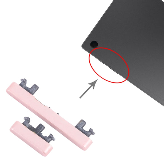 For Samsung Galaxy Tab A8 10.5 2021 SM-X200/X205 Original Power Button + Volume Control Button (Pink)