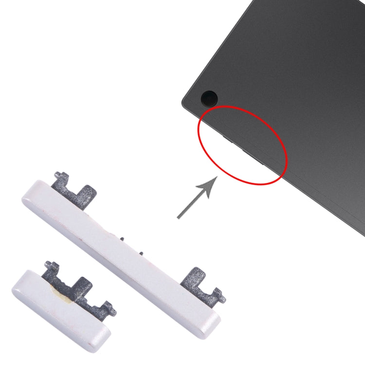 For Samsung Galaxy Tab A8 10.5 2021 SM-X200/X205 Original Power Button + Volume Control Button (White)