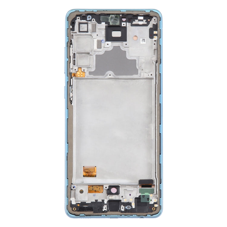For Samsung Galaxy A72 4G SM-A725 6.43 inch OLED LCD Screen Digitizer Full Assembly with Frame (Blue)