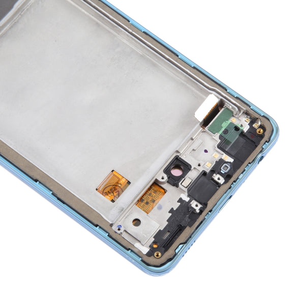 For Samsung Galaxy A72 4G SM-A725 6.43 inch OLED LCD Screen Digitizer Full Assembly with Frame (Blue)