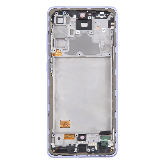 For Samsung Galaxy A72 4G SM-A725 6.43 inch OLED LCD Screen Digitizer Full Assembly with Frame (Purple)