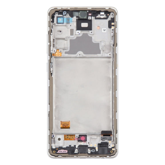 For Samsung Galaxy A72 4G SM-A725 6.43 inch OLED LCD Screen Digitizer Full Assembly with Frame (White)