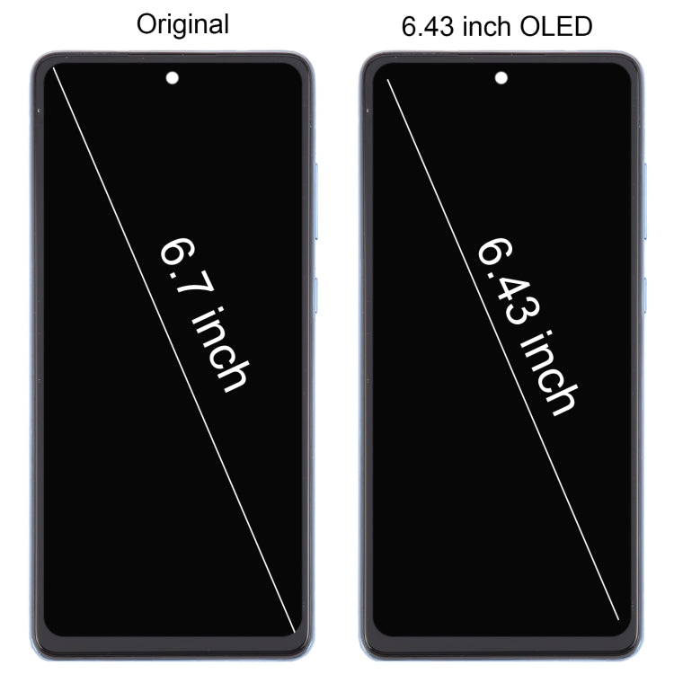 For Samsung Galaxy A72 4G SM-A725 6.43 inch OLED LCD Screen Digitizer Full Assembly with Frame (White)
