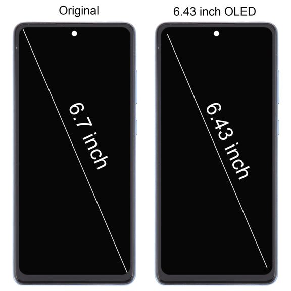 For Samsung Galaxy A72 4G SM-A725 6.43 inch OLED LCD Screen Digitizer Full Assembly with Frame (White)