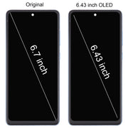 For Samsung Galaxy A72 4G SM-A725 6.43 inch OLED LCD Screen Digitizer Full Assembly with Frame (Blue)