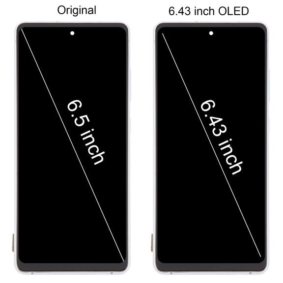 For Samsung Galaxy S20 FE SM-G780F 6.43 inch OLED LCD Screen Digitizer Full Assembly with Frame (Silver)