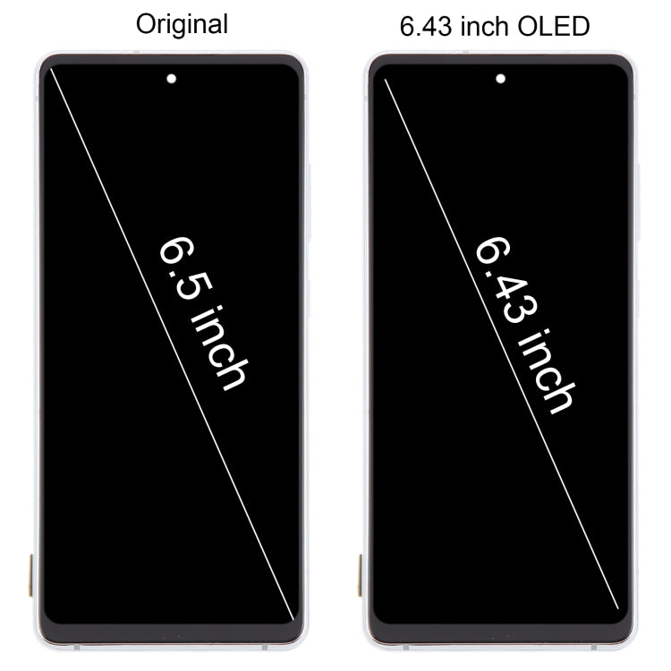 For Samsung Galaxy S20 FE SM-G780F 6.43 inch OLED LCD Screen Digitizer Full Assembly with Frame (Silver)