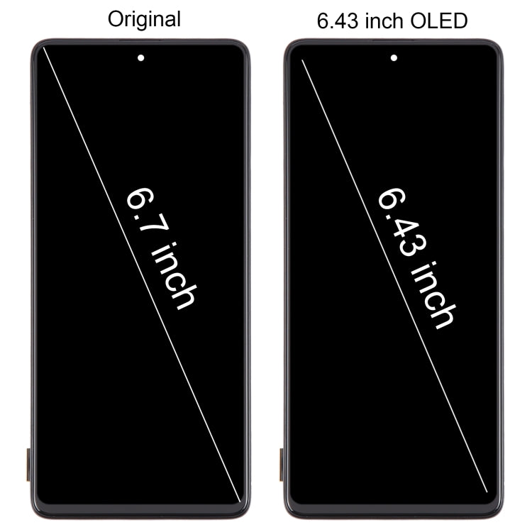 For Samsung Galaxy A71 4G SM-A715F 6.43 inch OLED LCD Screen Digitizer Full Assembly with Frame (Black)