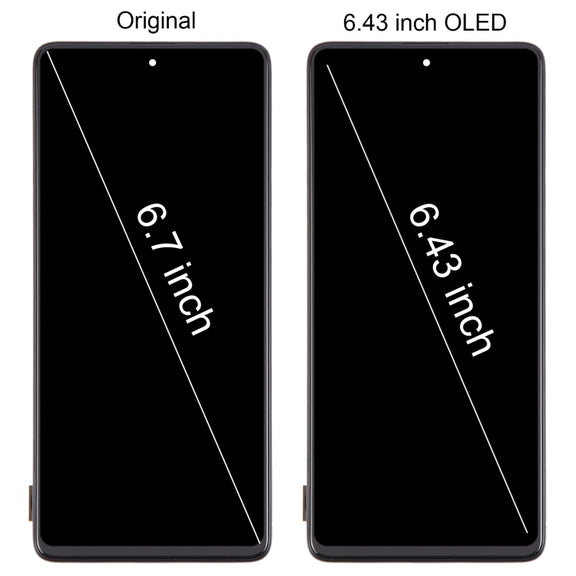 For Samsung Galaxy A71 4G SM-A715F 6.43 inch OLED LCD Screen Digitizer Full Assembly with Frame (Black)