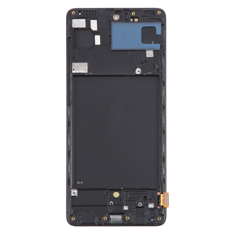 For Samsung Galaxy A71 4G SM-A715F 6.43 inch OLED LCD Screen Digitizer Full Assembly with Frame (Black)