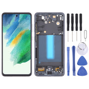 For Samsung Galaxy S21 FE 5G SM-G990B 6.36 inch EU Version OLED LCD Screen Digitizer Full Assembly with Frame (Black)