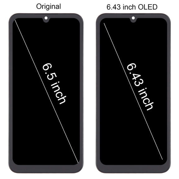 For Samsung Galaxy A25 SM-A256B 6.43 inch OLED LCD Screen Digitizer Full Assembly with Frame (Black)