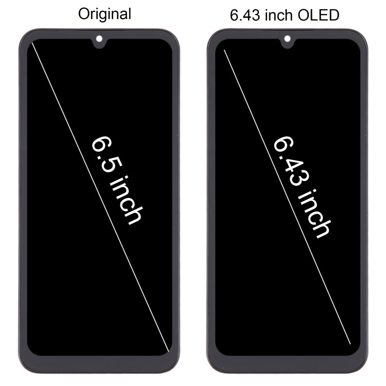 For Samsung Galaxy A25 SM-A256B 6.43 inch OLED LCD Screen Digitizer Full Assembly with Frame (Black)