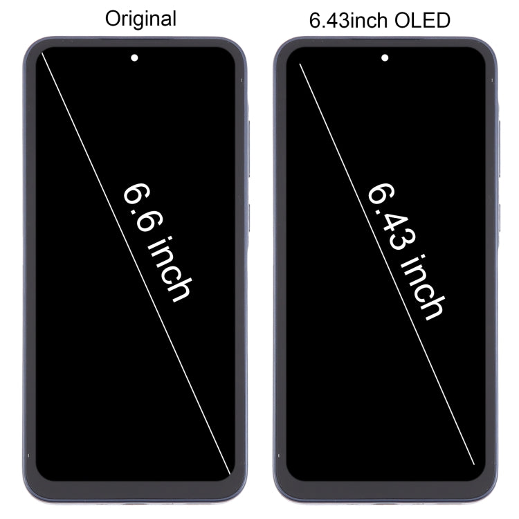 For Samsung Galaxy A35 SM-A356B 6.43 inch OLED LCD Screen Digitizer Full Assembly with Frame(Dark Blue)