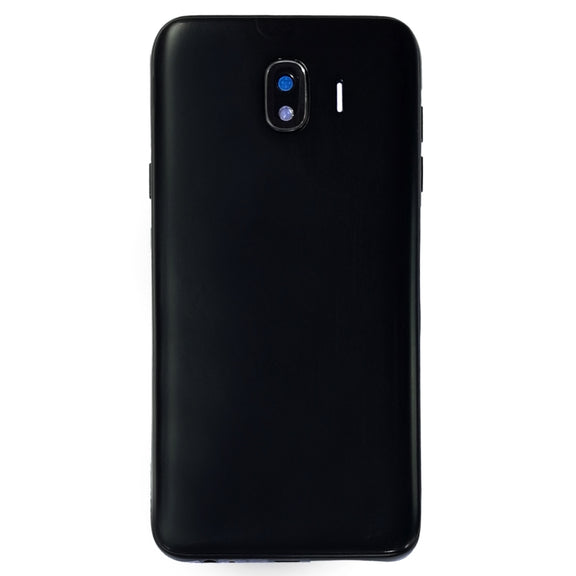 For Galaxy J4, J400F/DS, J400G/DS Back Cover + Middle Frame Bezel Plate (Black)