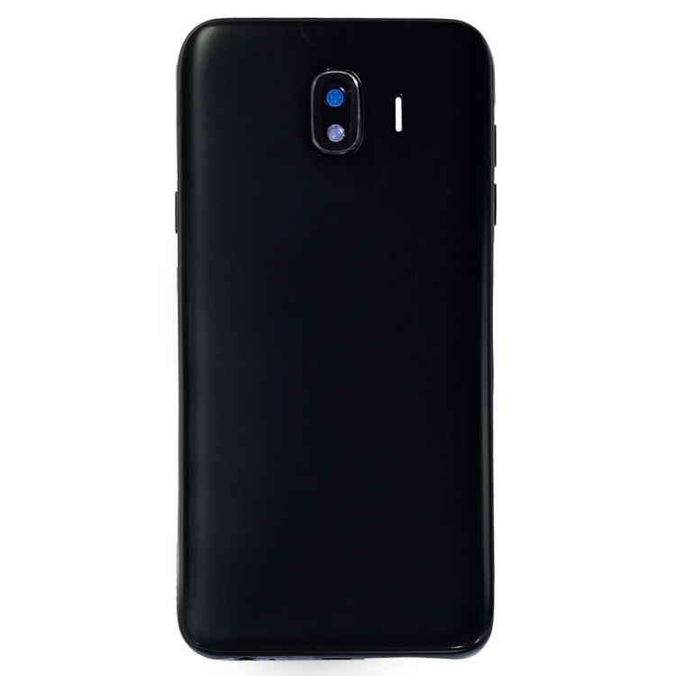 For Galaxy J4, J400F/DS, J400G/DS Back Cover + Middle Frame Bezel Plate (Black)