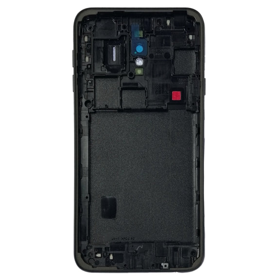 For Galaxy J4, J400F/DS, J400G/DS Back Cover + Middle Frame Bezel Plate (Black)