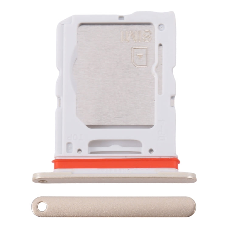 For Samsung Galaxy M55 SM-M556B Original SIM Card Tray + SIM Card Tray / Micro SD Card Tray (Gold)