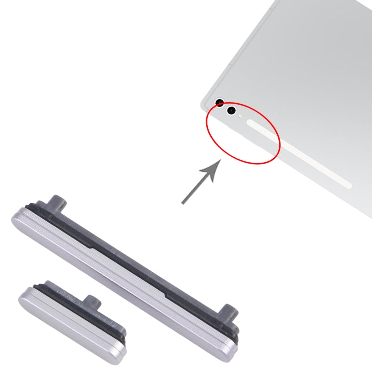 For Samsung Galaxy Tab S10 Ultra SM-X920/X926 Original Power Button and Volume Control Button (Silver)