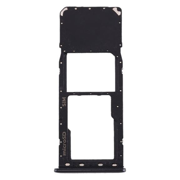 For Galaxy A20 A30 A50 SIM Card Tray + Micro SD Card Tray (Black)