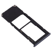 For Galaxy A20 A30 A50 SIM Card Tray + Micro SD Card Tray (Black)