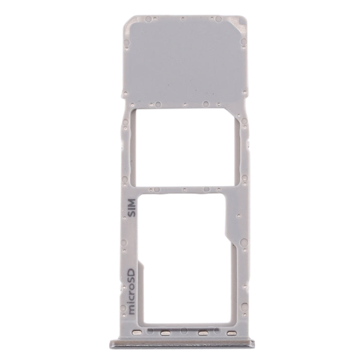 For Galaxy A20 A30 A50 SIM Card Tray + Micro SD Card Tray (Silver)