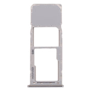 For Galaxy A20 A30 A50 SIM Card Tray + Micro SD Card Tray (Silver)